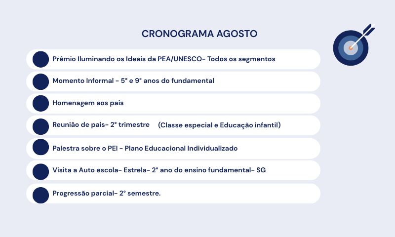 Cronograma Agosto