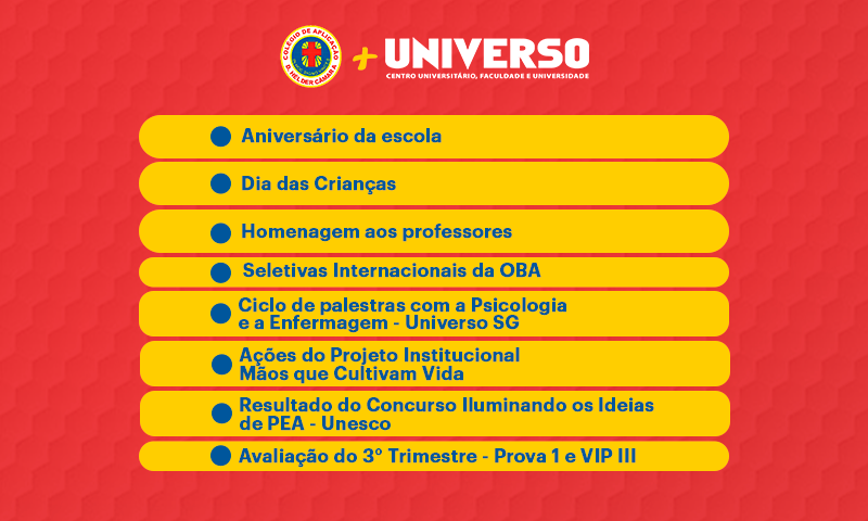 Cronograma Outubro